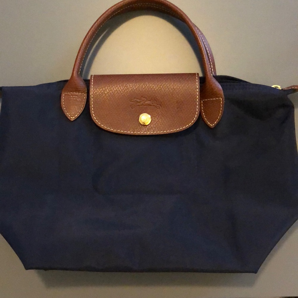 Mini Longchamp Le Pliage. Navy Color.